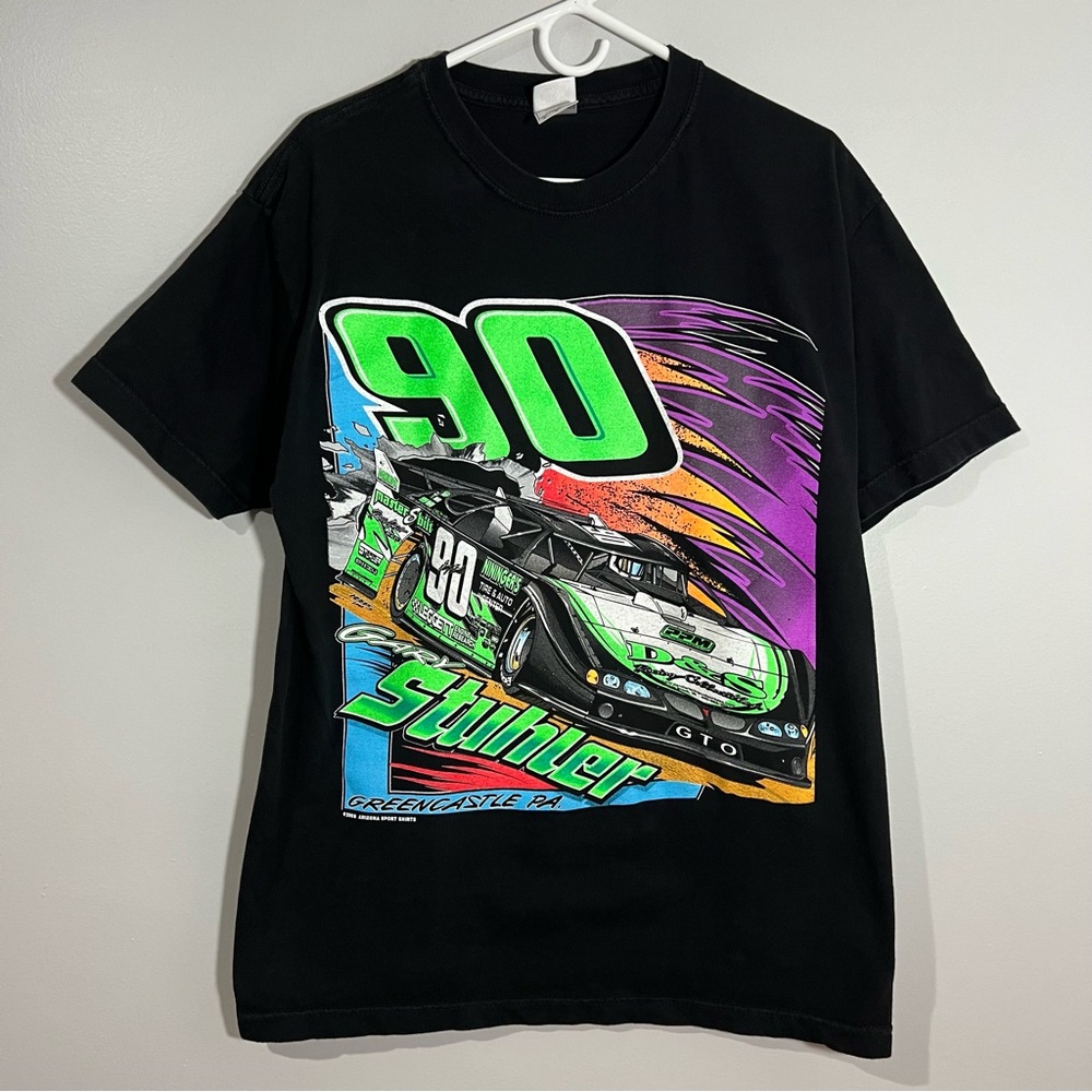 Vintage 2006 Gary Stuhler Racing Car #90 Black Short Sleeve T-Shirt Mens Large